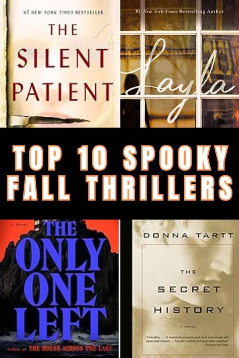 15 Best Fall Thrillers and Mystery Books With Spooky Vibes Spooky Fall Books To Read, Fall Thriller Books, Spooky Fall Books, Scary Books For Adults, Best Fall Books To Read, Fall Mystery Books, Spooky Season Books, Halloween Reads, Mystery Thriller Books