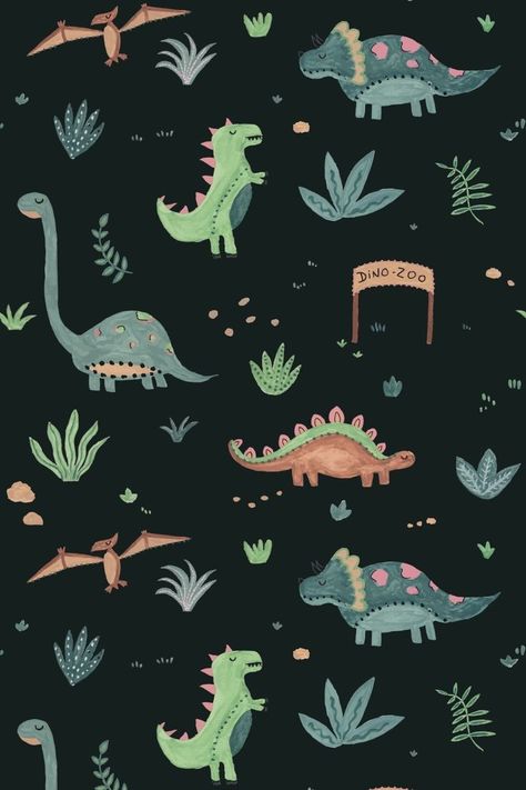 Badass Drawings, Dinosaur Wallpaper, Desain Buklet, Dinosaur Illustration, Wallpaper Doodle, Textile Prints Design, Tshirt Design Inspiration, Dinosaur Pattern, Cartoon Wallpaper Iphone