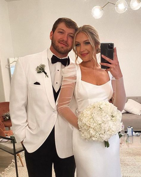 Lovely Bride ™ on Instagram: “Selfies after Sarah + Tyler said ‘I Do’. ✨ We love seeing the BTS of Our Lovelies’ wedding days. Swipe through for the sweetest video of…” Wedding Selfie Mirror Ideas, Wedding Selfie, Bride And Groom Selfie, Couple Selfies, First Dance, Wedding Looks, Our Love, Wedding Couples, Wedding Dresses Lace