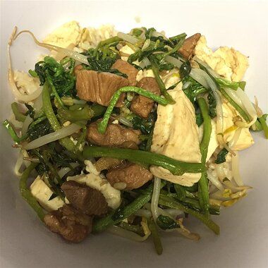 Tofu Recipes Soup, Pork Tofu Watercress Recipe, Pork Tofu Recipe, Bean Sprouts Recipe, Easy Tofu Recipes, Ono Kine Recipes, Bean Sprout Recipes, Watercress Recipes, Watercress Soup