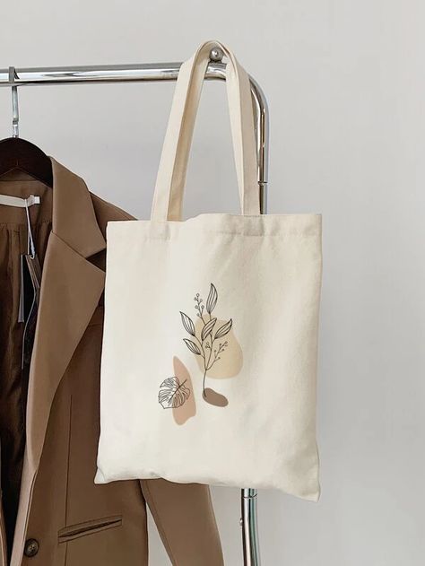 Tod Bag, Canvas Shopper Bag, Preppy Bags, Beg Tangan, Bags For Teens, White Tote, Eco Bag, Mua Sắm, Shoulder Tote Bag