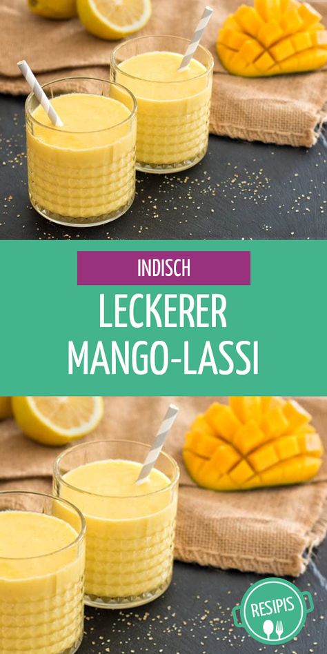 Unglaublich leckerer Mango-Lassi wie beim Inder. Schnell und einfach in der Zubereitung. Mango Shake, Mango Lassi, Mango Smoothie, Coffee Latte, Fruit Recipes, Asian Food, Ayurveda, Asian Recipes, Meal Prep