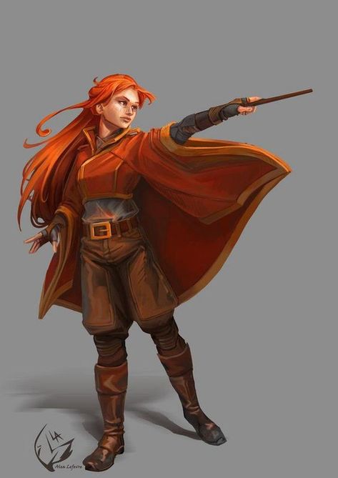 Human Wizard Mabel Tuttle Female Wizard, Illustration Design Graphique, Illustration Fantasy, Ginny Weasley, Female Human, Harry Potter Fan Art, Harry Potter Art, Arte Fantasy, Fantasy Rpg