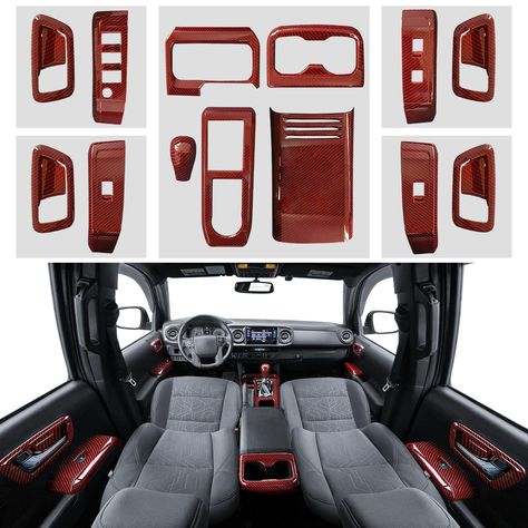 PRICES MAY VARY. 🇺🇸【 PERFECTLY CUSTOM FIT FOR 3RD GEN TACOMA 】: This Carlimeki full set interior mods trims are designed to fit perfectly in your double & crew cab 3rd gen Tacoma from year 2016 to 2023 including SR, SR5, Limited, TRD Pro, TRD Sport, TRD Off-Road, Trail Special Edition etc. 🇺🇸【 SUPER EASY INSTALLATION 】: This tacoma interior moulding cover trims offers a hassle-free installation process using quality adhesive tape, making it easy and convenient to set up. Compared to cheaper 2nd Gen Tacoma Mods, 3rd Gen Tacoma Mods, Custom Toyota Tacoma, Tacoma Interior, 2013 Tacoma, Toyota Tacoma Off Road, Interior Moulding, Toyota Tacoma Mods, Tacoma Off Road