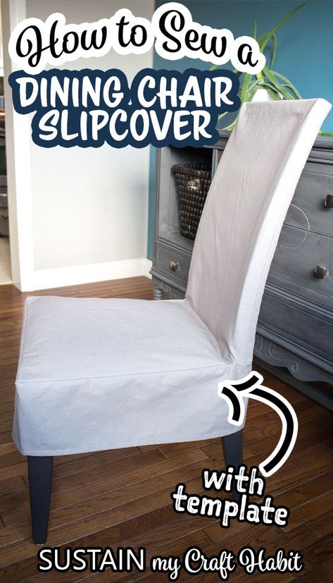 Dinning Room Chair Covers, Parson Chair Covers, Crochet Ideas Aesthetic, Dining Chair Covers Slipcovers, Aesthetic Knit, Parsons Chair Slipcovers, Diy Chair Covers, Dining Chair Makeover, Dining Chairs Diy