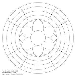 Mandala template 36 | Flickr - Photo Sharing! Mandala Pattern Design Templates, Mandala Pattern Practice Sheet, Basic Mandala Shapes, Mandala Center Pattern, Mandala Pattern Sheet Printable, Mandala Template, Mandela Patterns, Mandela Art, Mandala Stencils