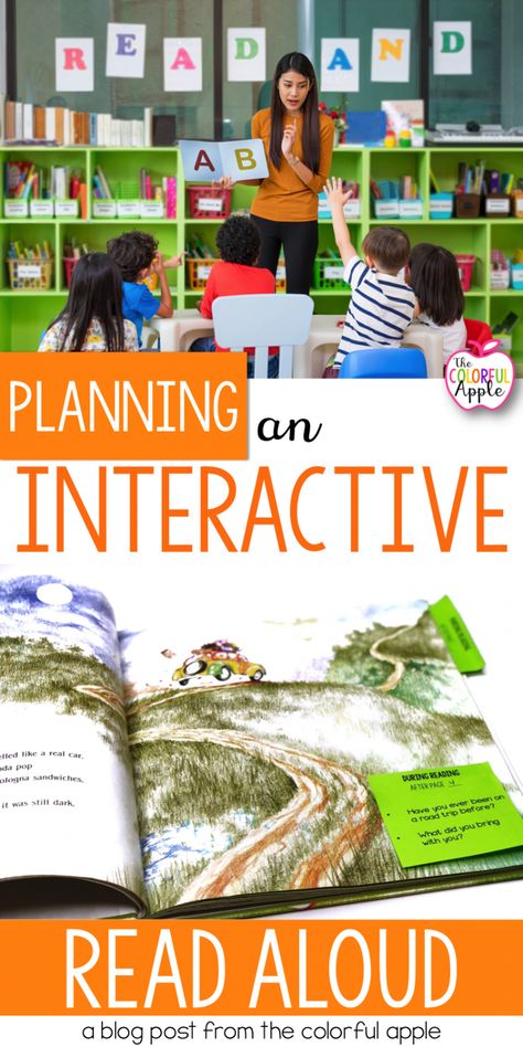 Interactive Read Aloud Lesson Plan: How-to for the Elementary Classroom Reading Engagement Strategies, Read Alouds Kindergarten, Interactive Read Aloud Lessons, Weekly Lesson Plan Template, Library Lesson Plans, Interactive Read Aloud, Interactive Reading, Read Aloud Books, Teacher Planning