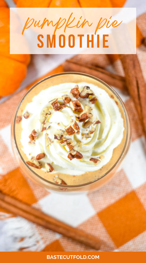 Made with oat milk, yogurt, brown sugar, autumn spices, and real pumpkin purée, this pumpkin smoothie is like having a slice of pumpkin pie for breakfast! Easily made vegan and dairy free with a few simple substitutions. Oat Milk Yogurt, Pumpkin Smoothie Recipe, Oats Smoothie Recipes, Healthy Pumpkin Pie, Autumn Spices, Healthy Pumpkin Pies, Pumpkin Pie Smoothie, Pumpkin Smoothie, Fall Spices