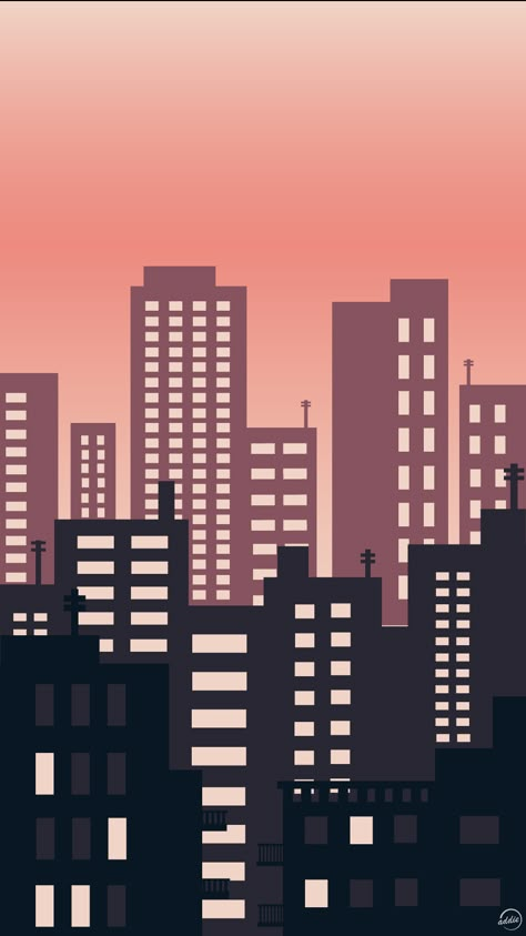 Building City Drawing, City Buildings Illustration, Building Silhouette Painting, Buildings Illustration Simple, City Pattern Design, Cityscape Drawing Simple, Digital Art Cityscapes, Simple City Scape Drawing, Cartoon City Wallpaper