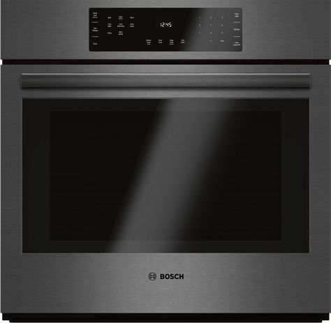 30" Single Wall Oven, HBL8442UC, Black Stainless Steel - 800 Series - HBL8442UC | BOSCH Bosch 800 Series, Bosch Oven, Convection Wall Oven, Electric Wall Oven, Single Wall Oven, Stainless Steel Oven, Large Oven, Single Oven, Oven Cleaning