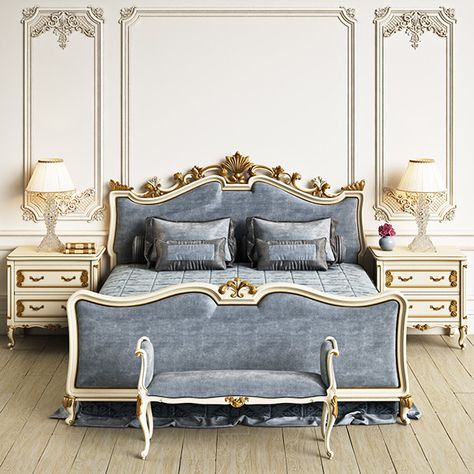 Classic Bedroom Design, Muebles Shabby Chic, Bed 3d, Porch Landscaping, Dressing Design, Victorian Bedroom, French Bedroom, Farmhouse Master, Sanctuary Bedroom