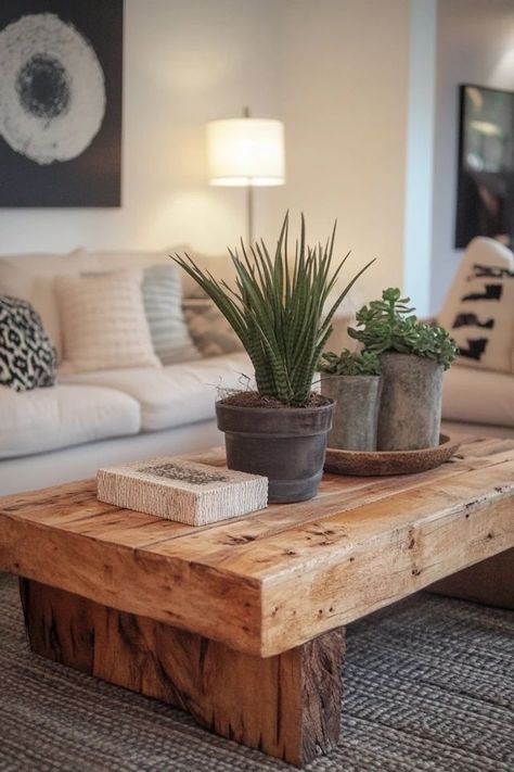 "Transform old wood into a beautiful coffee table with this DIY project! 🛠️☕ Ideal for adding character and warmth to your space. 🌿✨ #DIYFurniture #Woodworking #HomeInspiration" Homemade Wood Coffee Table, Wood Rustic Coffee Table, Coffee Table Reclaimed Wood, Diy Living Room Table Ideas, Chunky Wood Furniture, Homemade Coffee Tables Wood, Diy Simple Coffee Table, Reclaimed Wood Coffee Table Diy, Diy Oversized Coffee Table