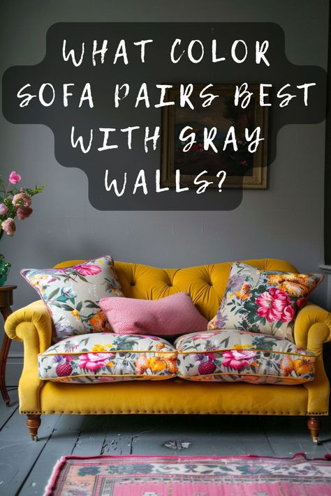 Choosing a sofa color for gray walls? See which hues elevate your space and create a cozy vibe. Click to find your perfect match! 🏡🛋️🎨 #HomeDecor #SofaColors #GrayWalls #InteriorDesign #CozyHome Dark Grey Walls Living Room, Walls Living Room, Grey Walls Living Room, Color Sofa, Dark Grey Walls, Grey Interior Design, Gray Walls, I Got Your Back, Sofa Colors