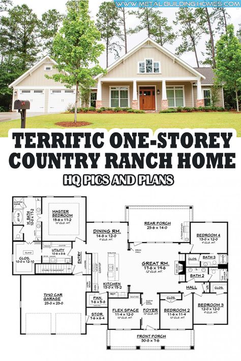 Affordable Home Floor Plans, Ranch Building Plans, Ranch Style Layout, Ranch Home Blueprints, Ranch Home Design Plans, Rancher Layout, Large Ranch Style Homes, New Build Ranch Homes, Three Bedroom Ranch Floor Plans