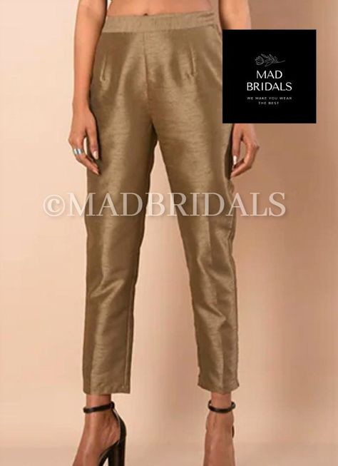 Raw Silk Pants, Formal Pant Suits, Green Trousers, Beautiful Suit, Silk Trousers, Colored Pants, Silk Pants, Pure Silk Sarees, Slim Pants