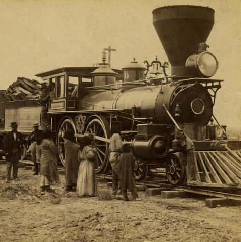 The transcontinental railroad at 150 – in pictures Shoshone Indians Looking at Locomotives on Desert, 1868  The transcontinental railroad had opened the heart of the continent, and, within days of its completion, the country was transformed. Travel from New York to San Francisco was reduced from six months to 10 days, and at 10% of the cost Photograph: Alfred A Hart/courtesy Union Pacific Railroad Museum 1890s New York, Railroad Aesthetic, Old West Train, Victorian Train, Western Train, Central Pacific Railroad, Transcontinental Railroad, Railroad Images, Historic Pictures