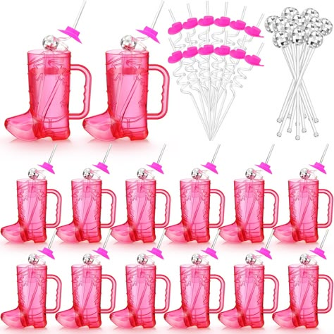 PRICES MAY VARY. Cowboy Party Supplies: you will receive a 36 cowboy party decorations, including 12 pieces 17 oz cowboy boot cups, 12 piece cowboy hat straws, and 12 piece mirror disco ball stirrers, ample quantity and the complete set to meet your party needs Reliable Material: cowboy shot glasses, twisted straws and stirrers are made of plastic, safe and non toxic, washable and reusable many times, not easy to deform or break; They are suitable for daily and party use Large Capacity: cowboy b Cowgirl Themed Party Decorations, Cowboy Disco Party Decorations, Pink Disco Cowgirl Party Decorations, Cowboy Disco Birthday Party, 25th Rodeo Party, Cowgirl Birthday Decorations, Pink Cowboy Disco Party, 30th Cowgirl Birthday Party, Pink Cowgirl Themed Birthday Party