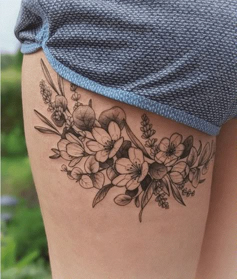 Lower Buttocks Tattoo, Under Breast Tattoos For Women Flower, Under Thigh Tattoos Women, Under The Buttcheek Tattoo, Under Bum Tattoo, Under Buttcheek Tattoo, Under Bum Tattoo Women, Under Buttcheek Tattoo Women, Tattoos Under Buttcheeks