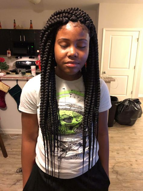 Hairstyles For Black Teens, Cutest Hairstyles, Havana Twists, Bts Hairstyle, Pretty Braids, Big Box Braids Hairstyles, Single Braids, Braided Hairstyles For Teens