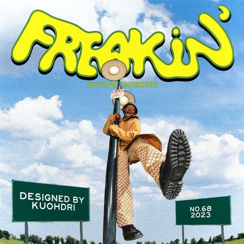 #Art #Typography #GraphicDesign #Photoshop #Poster #Photography #Editorial Streetwear Fashion Poster, Freakin Out On The Interstate, Typography Distortion, Style Pic, Agency Design, Photoshop Poster, Graphic Design Photo, Desain Editorial, Poster Photography