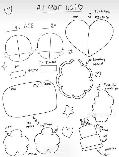 Couple Fill Out Sheet, Touch Me Chart, Touch Chart, Drawings Of Friends, Chibi Girl, Writing Art, Chibi Drawings, Simple Doodles, Mind Map