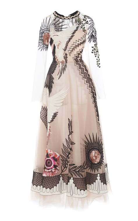 Temperley London  Opera Sheer-Sleeve Tulle Dress  ColorPink  $3,295 Embroidered Tulle, Temperley London, Tulle Gown, Gorgeous Gowns, Mode Inspiration, Tulle Dress, Fancy Dresses, Look Chic, London Fashion