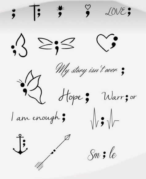 Tato Simple, Simple Tattoo With Meaning, Tato Minimal, Cute Simple Tattoos, Tato Henna, Meaningful Tattoo Quotes, Self Love Tattoo, Semicolon Tattoo, Small Pretty Tattoos