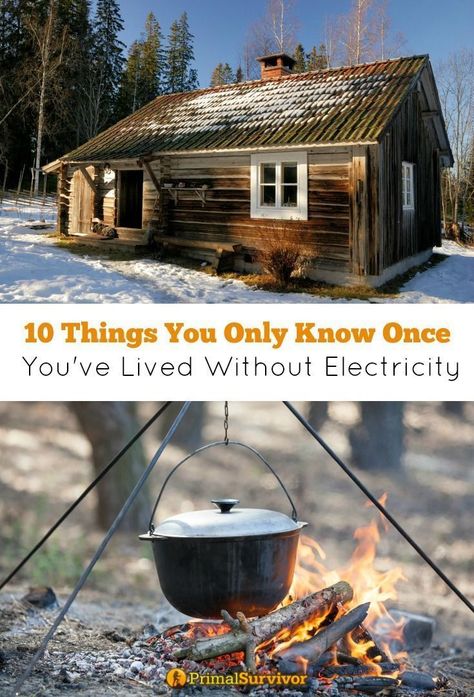 How To Survive Without Electricity, Living Without Electricity, Diy Off Grid Cabin, Life Without Electricity, 1000 Lifehacks, Off Grid Survival, Going Off The Grid, Off Grid Cabin, Homesteading Skills