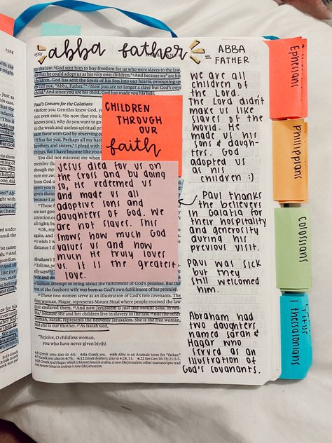 Annotate Bible, Galatians Bible Journaling, Bible Annotations, Bible Doodles, Bible Journal Notebooks, Open Bible, Bible Journaling Ideas Drawings, Bible Doodling, Bible Journal Notes