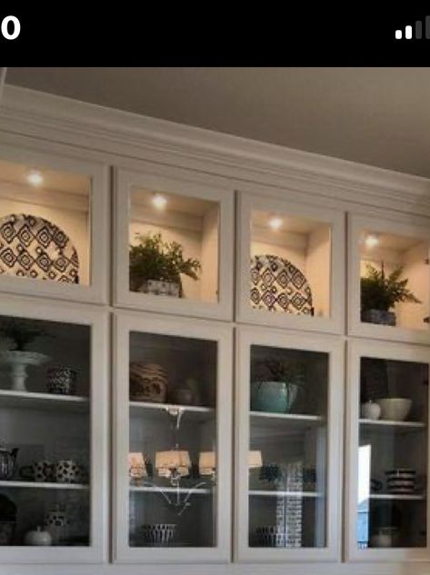 Glass Cabinet Above Kitchen Cabinets, Glass Upper Kitchen Cabinets Decor, Upper Cabinets With Glass Doors, Adding Glass To Kitchen Cabinets, Glass Kitchen Cabinet Styling, Upper Glass Cabinet Decor, Upper Glass Kitchen Cabinets, Glass Kitchen Cabinets Decor, Glass Upper Kitchen Cabinets