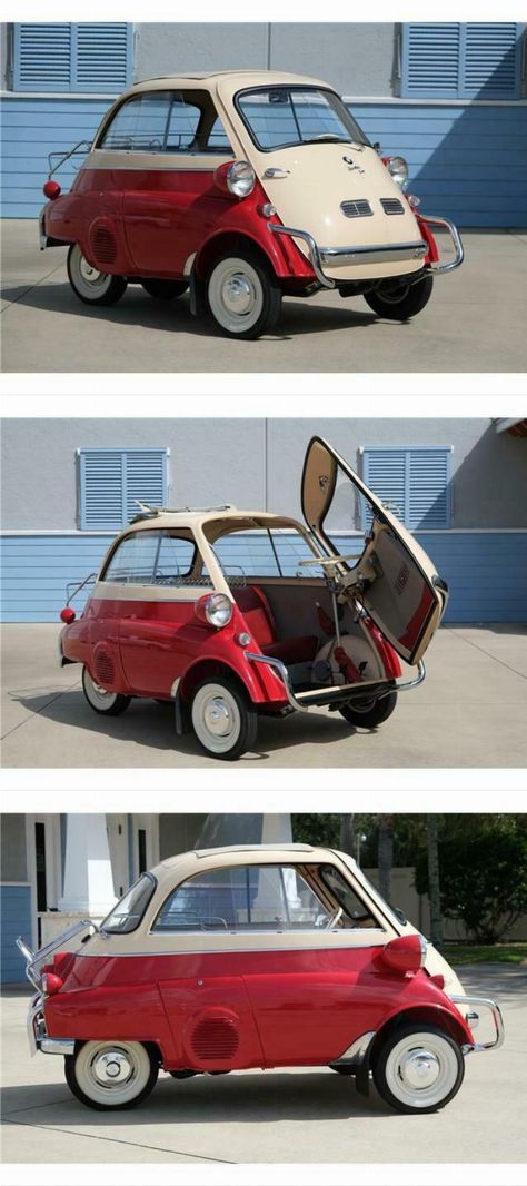 Bmw Car Design, Isetta Bmw, Bmw 2000, Small Vehicles, Bmw Isetta 300, Concept Cars Vintage, Bmw Vintage, Carros Bmw, Bmw Isetta