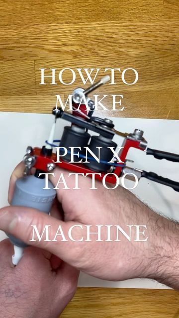 @fortula.tattoo on Instagram: "HOW TO MAKE PEN X TATTOO MACHINE If there are any questions I will answer in the comment section. ******I would NOT try this with a machine you use on clients and this may damage the machine over time. I use a cheap machine bought online that will never be used on skin.****** I have played with many different ways to make this and prefer this method the best. Each machine is different and will require fine tuning depending on materials used. If you try this Tattoo Learning, Homemade Tattoos, Coil Tattoo Machine, Tattoo Pen Machine, Beginner Tattoos, Tattoo Techniques, Bic Pens, X Tattoo, Pen Art Drawings