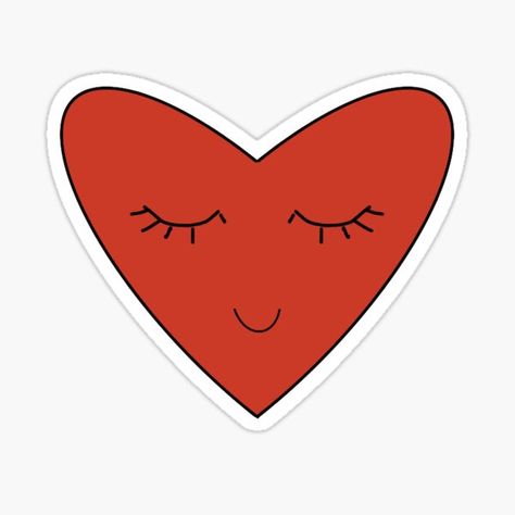 "Smiling heart face " Sticker by zooeeyyanne | Redbubble Heart Smiley Face, Love Heart Drawing, Red Heart Stickers, Heart Smiley, Pot Art, Flower Pot Art, Heart Drawing, Heart Face, Face Characters