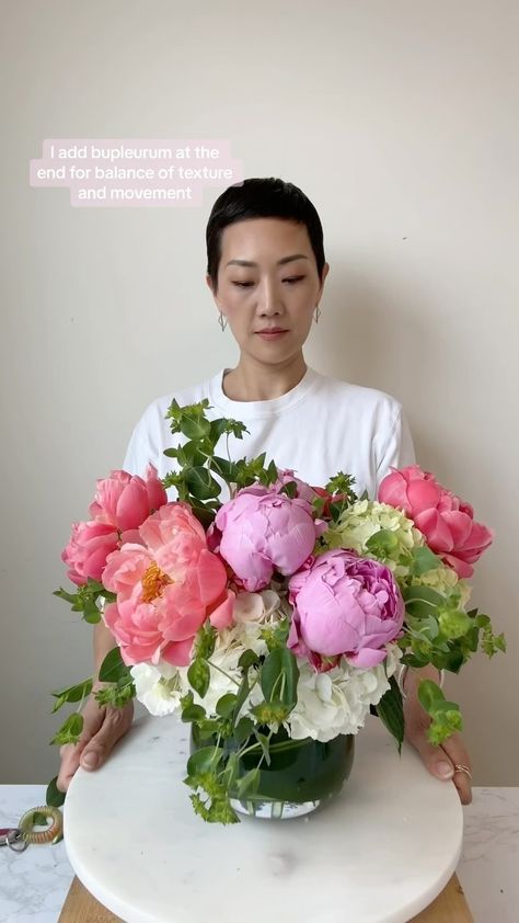 NYC Wedding and Events Florist | Peony Part II. Recipe: 4 hydrangea, 10 peonies, 2-3 bupleurum Most frequently asked question: Why the sprite + bleach? Here it is! Lemon... | Instagram Peony Hydrangea Bouquet, Hydrangea Peony Bouquet, Blue Hydrangea And Peony Bouquet, Artificial Peony Bouquet, Silk Peonies Arrangement, Lemon Soda, Peony Arrangement, Peonies And Hydrangeas, Moms Favorite