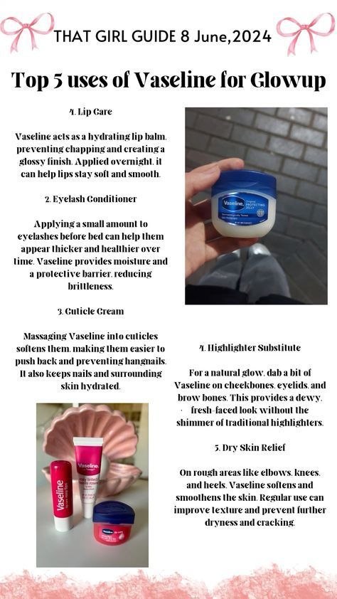 Vaseline Hacks, Beginner Skin Care Routine, Vaseline Beauty Tips, Eyelash Conditioner, Cuticle Cream, Hydrating Lip Balm, Perfect Skin Care Routine, Enhance Your Beauty, Unwanted Hair Removal