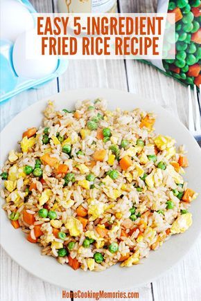 Veggie Fried Rice With Egg, Chicken Fried Rice With Egg, Waffle Ideas, Rice With Egg, Meatball Sandwiches, Fried Rice Recipe Easy, Fried Rice With Egg, Peas And Carrots, Chinese Vegetables