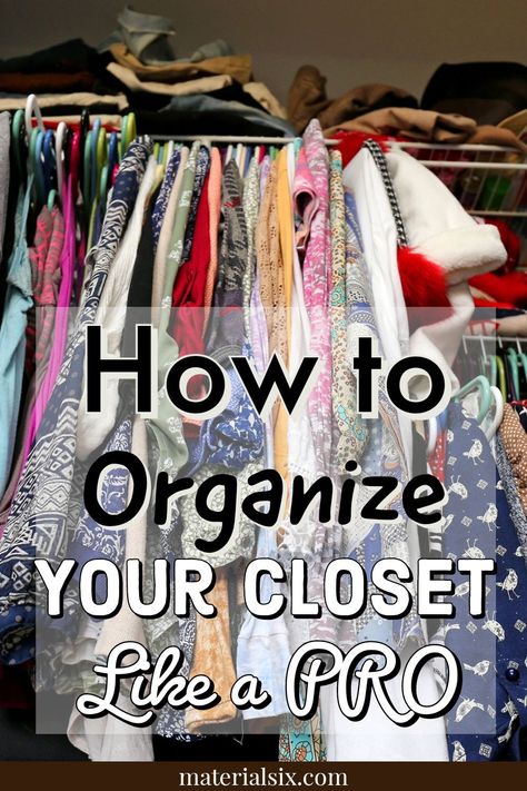 How to Organize Your Closet without Being Intimidated // Closet organizations & storage ideas #organizationtips #closet #clothes How To Store Handbags In A Small Space, How To Arrange Clothes In Closet, How To Organize A Small Closet, Small Closet Organization Ideas Bedroom Clothing Storage, Organize Clothes In Closet, Small Clothes Closet, Organize A Closet, Seriously Organized, Bedroom Clutter