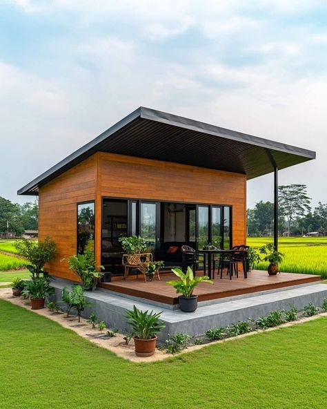 Low Budget House Design, Small House Design Philippines, Low Budget House, Small House Blueprints, Bedroom Wall Decor Ideas, Home Designs Exterior, Summer House Garden, Small Wooden House, Modern House Facades