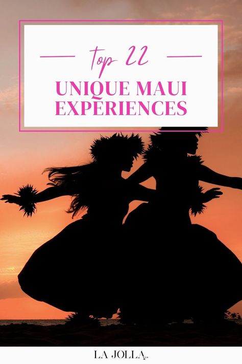 Silhouette of two hula dancers performing against a vibrant sunset on the beach. Maui Bucket List, Bucket List Activities, Hawaii Trip Planning, Things To Do In Maui, Maui Activities, Maui Hawaii Vacation, Kaanapali Beach, Haleakala National Park, Hawaii Trip