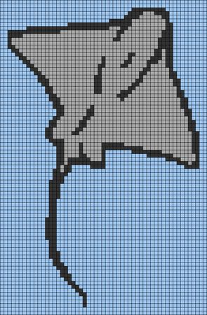 Alpha pattern #134235 | BraceletBook Stingray Cross Stitch, Seahorse Pixel Art, Whale Shark Perler Bead, Stingray Pixel Art, Shark Cross Stitch Pattern Free, Whale Shark Pixel Art, Turtle Alpha Pattern, Shark Alpha Pattern, Fish Alpha Pattern