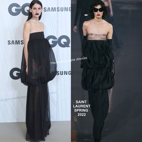 Milena Smit in Saint Laurent Spring 2022 at the 2021 Madrid GQ Men Of The Year Awards Girls Stuff, Gq Men, Unique Dress, Celebrity Red Carpet, Red Carpet Looks, Unique Dresses, Versatile Style, Gq, Strapless Dress Formal