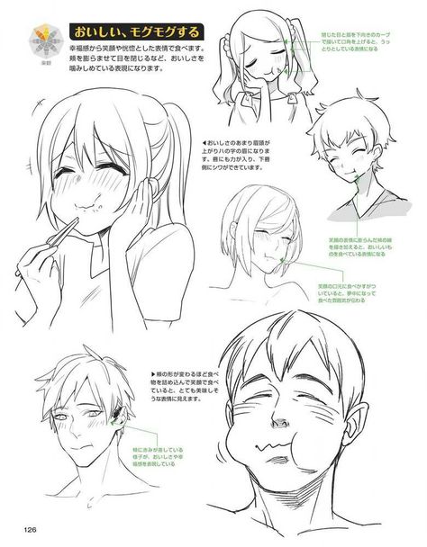 Manga Emotions Facial Expressions, Chewing Drawing Reference, Eating Face Expression, Eating Face Reference, Eating Expression Drawing, Eat Drawing Reference, Drawing Eating Pose, Eating Food Drawing Reference, Manga Eating Food