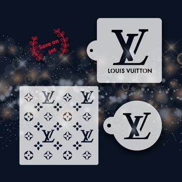 Louis Vuitton Cake, Logo Luxe, Stencil Logo, Cricut Stencils, Small Business Planner, Alphabet Stencils, Cake Stencil, Coffee Stencils, Letter Stencils