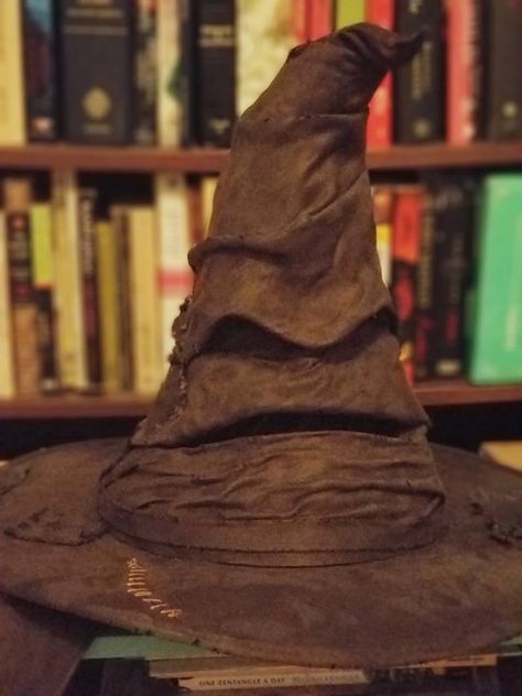 Diy Sorting Hat, Harry Potter Hat, Harry Potter Sorting, Harry Potter Sorting Hat, Prop Maker, Harry Potter Birthday Party, Foam Shapes, Wood Burning Crafts, Sorting Hat