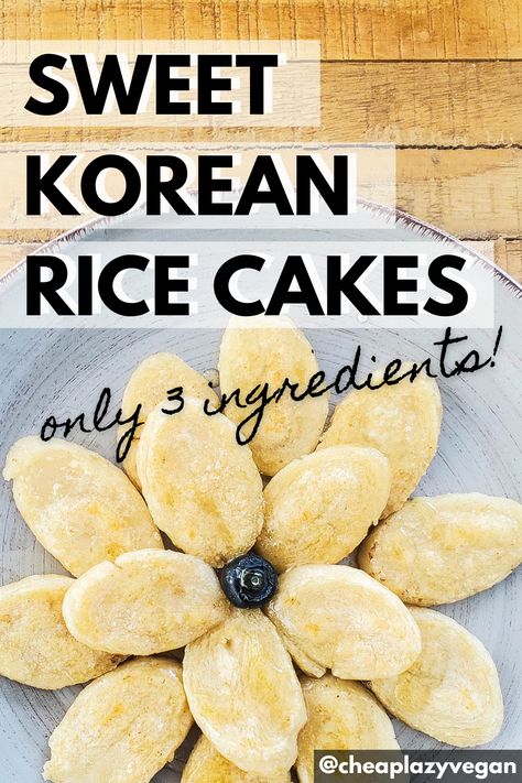 Here's a great way to enjoy those Korean rice cakes -- my pan-frying them and drizzling them in your favourite sweetener! This one only has THREE ingredients -- perfect if you're looking to snack on something sweet but don't really have the time to whip up a dessert from scratch! Click to check out the written recipe! ❤ . . . #cheaplazyvegan #vegan #recipe #plantbased #veganism #veganrecipes Korean Fried Rice Cake, Homemade Rice Cake Recipes, Fried Rice Cakes Korean, Flat Rice Cake Recipes Korean, Sliced Rice Cake Recipe, Rice Cakes Recipe Korean, How To Cook Rice Cakes, Korean Rice Cake Recipe Desserts, Sliced Korean Rice Cakes