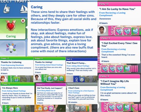 The Sims 4 Mod, Los Sims 4, Sims 4 Challenges, Sims 4 Traits, The Tenses, Sims 4 Game Mods, Los Sims, Care For Others, Lucky To Have You