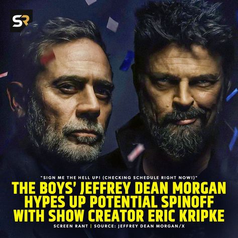 Jeffrey Dean Morgan reposted an interview with #TheBoys show creator Eric Kripke where he teases a potential spinoff with Joe Kessler.

"ha!! Kripke!!! don’t you play with my emotions! you know i’m in. sign me the hell up! (checking schedule right now!)" Joe Kessler, Laz Alonso, Goran Višnjić, Erin Moriarty, Superhero Series, Eric Kripke, Closer Movie, Elisabeth Shue, Dean Morgan