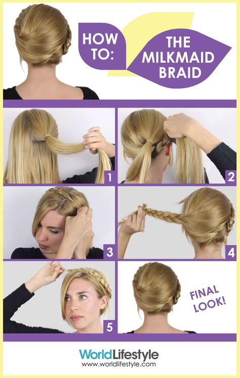 Milkmaid Braid Tutorial, Milkmaid Braid, Milk Maid, Braid Hairstyle, Fishtail Braid, Clip In Extensions, Braids For Long Hair, Bad Hair, Hair Today