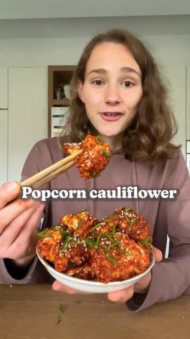 Popcorn Cauliflower, Plant Based Cookbook, Tasty Vegetarian Recipes, Yummy Lunches, Vegan Foods, Vegan Dinner Recipes, Delicious Vegan Recipes, Vegan Recipes Healthy, Vegan Eating