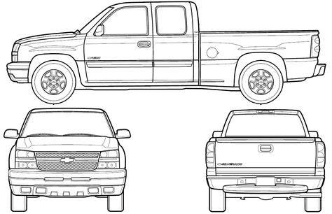 Download free 2006 Chevrolet Silverado GMT800 Pickup Truck blueprints. Outlines helps 3d artists, 3d modellers, designers and design studios to find the best blueprints for 3d modeling, animation, CAD and rendering, We supports Autodesk products such as 3D studio MAX, AutoCAD, Maya etc. Use PDF vector templates for car design, wrapping, vinyls making and for commercial fleet branding. Silverado Truck, Truck Coloring Pages, Regular Cab, Isuzu D Max, 3d Studio, Design Studios, Chevrolet Silverado 1500, Car Wrap, Chevy Silverado